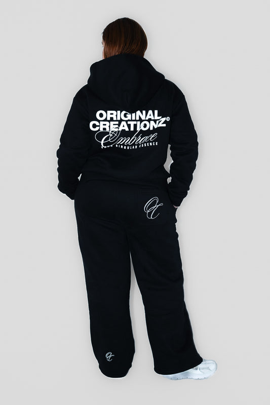 Wide Leg Sweats - Black