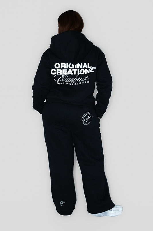 Wide Leg Sweats - Black