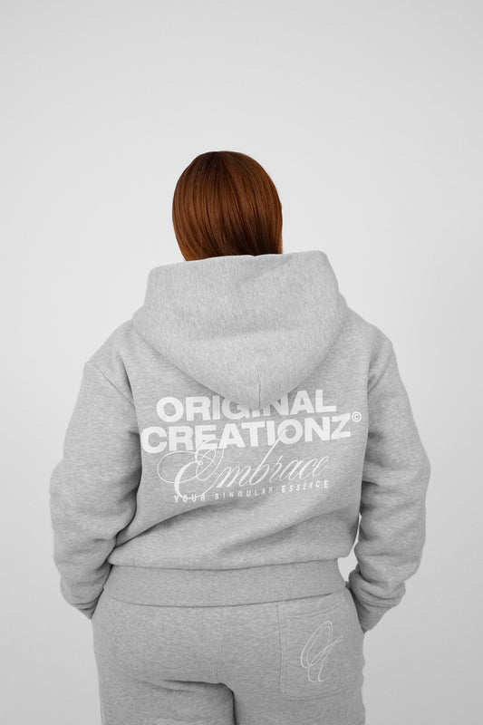 Zip Hoodie - Heather Gray