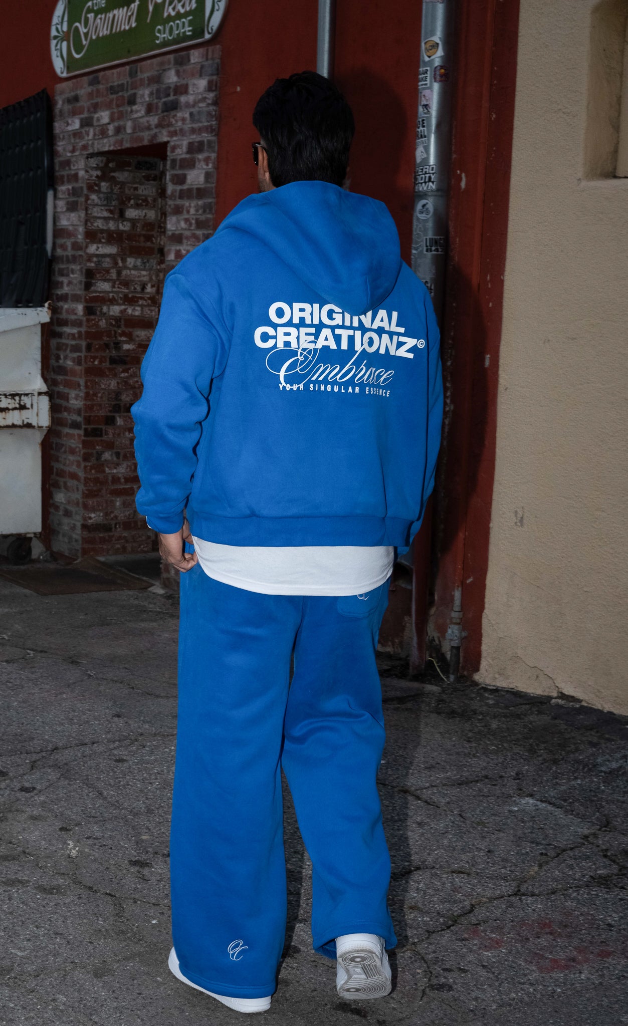 Wide Leg Sweats - Blue