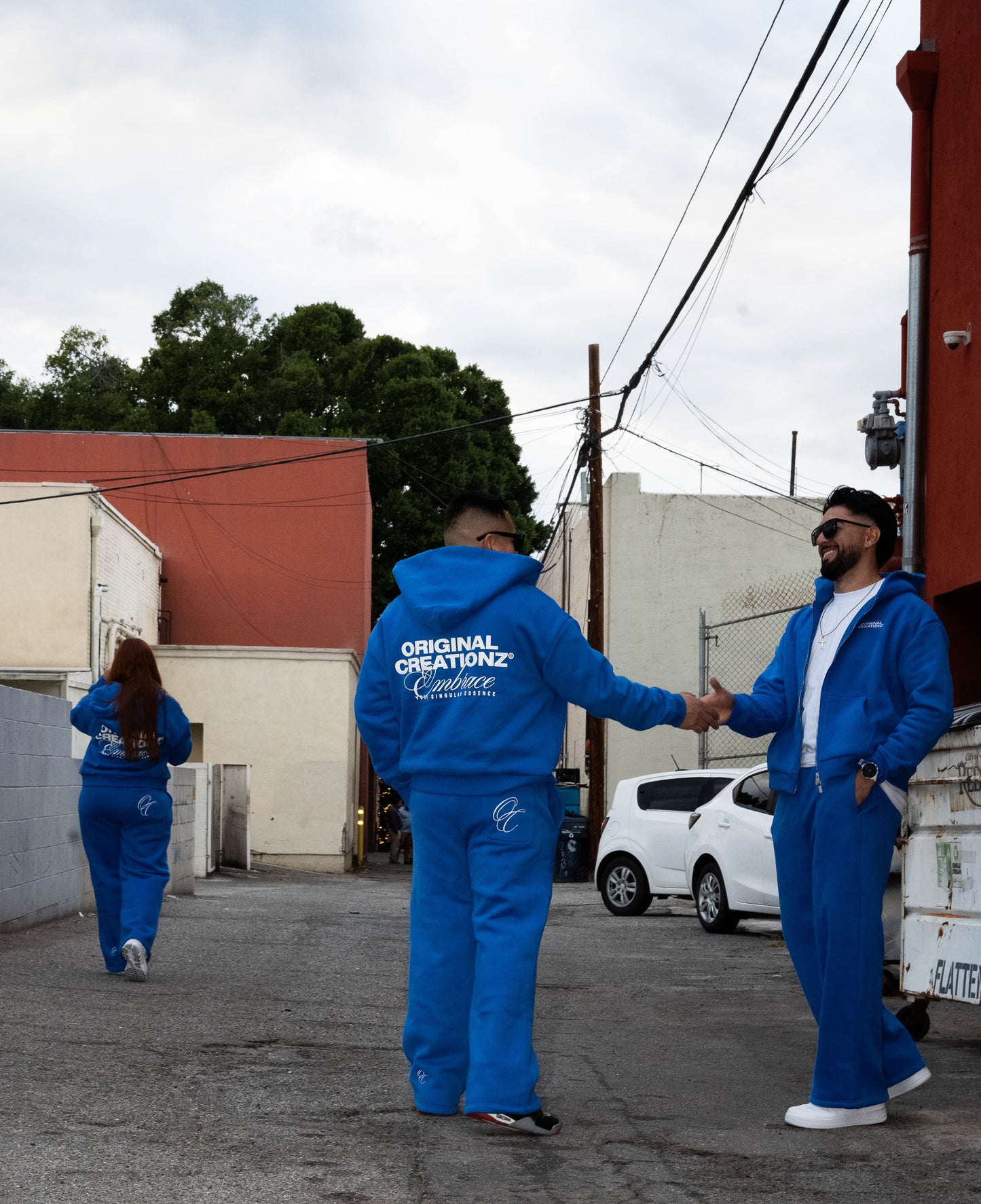 Wide Leg Sweats - Blue