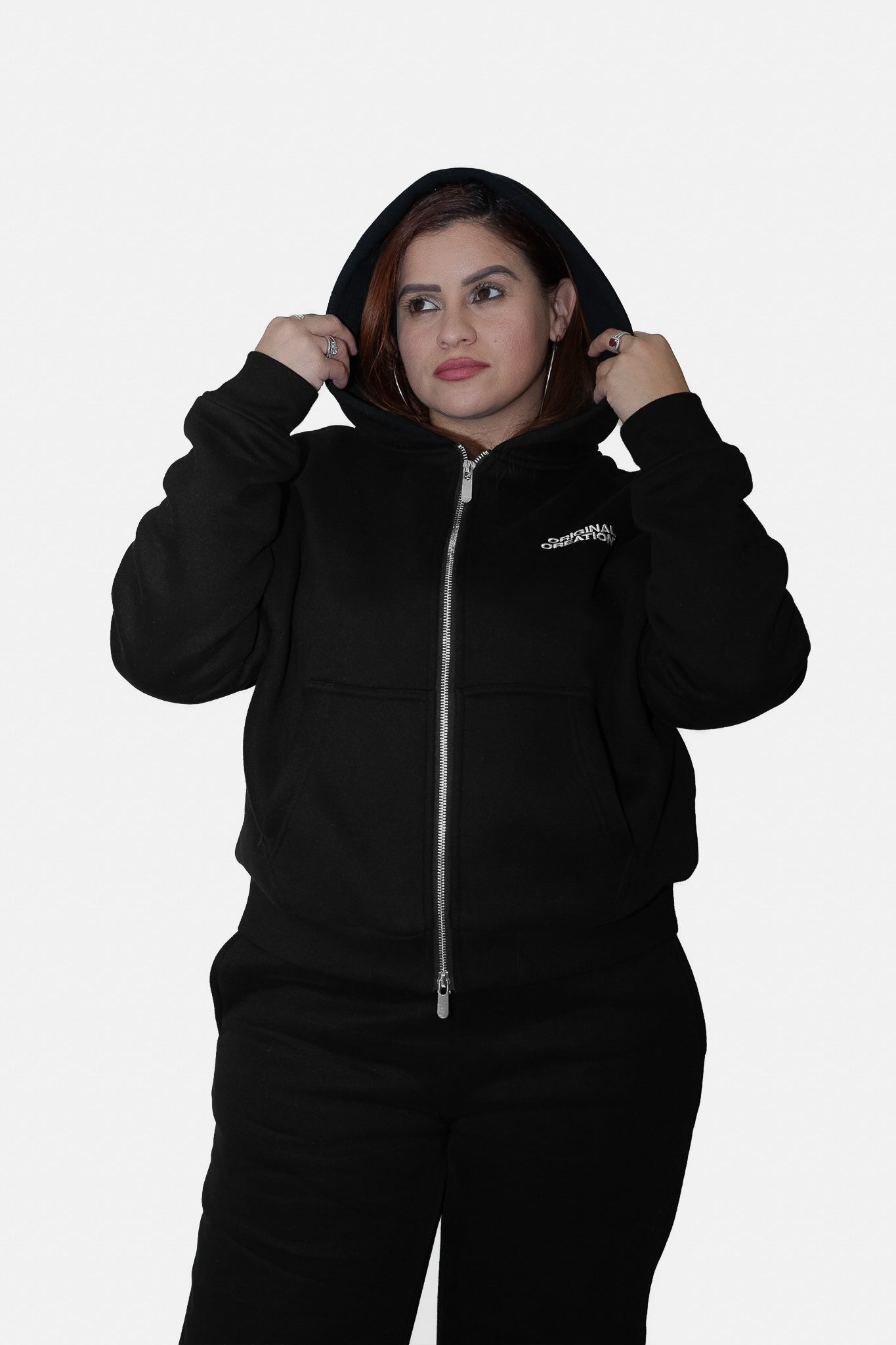 Zip Hoodie - Black