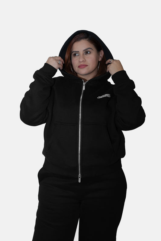 Zip Hoodie - Black