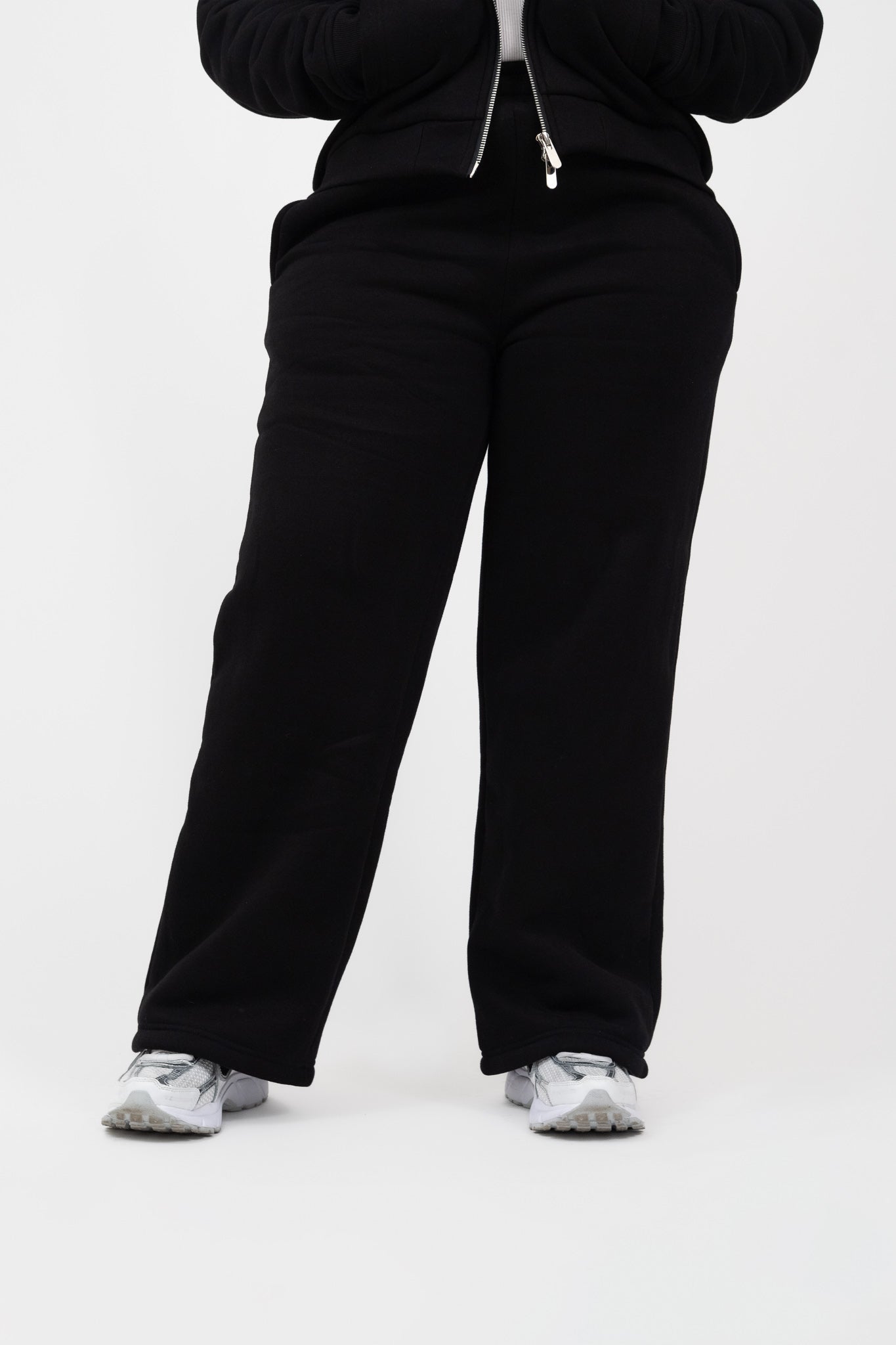 Wide Leg Sweats - Black